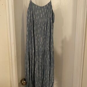 Blue white dress